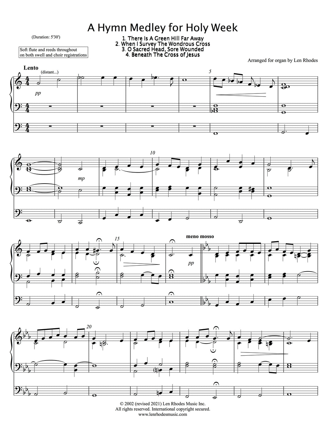 Holy Week Hymn Medley - Organ