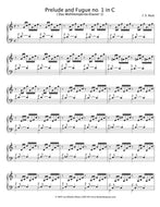 Prelude and Fugue in C major, Bach - Piano