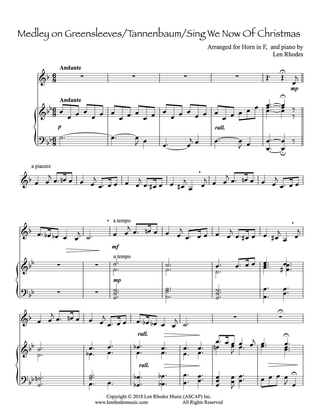 A Christmas Medley including What Child is This? - French Horn and Piano