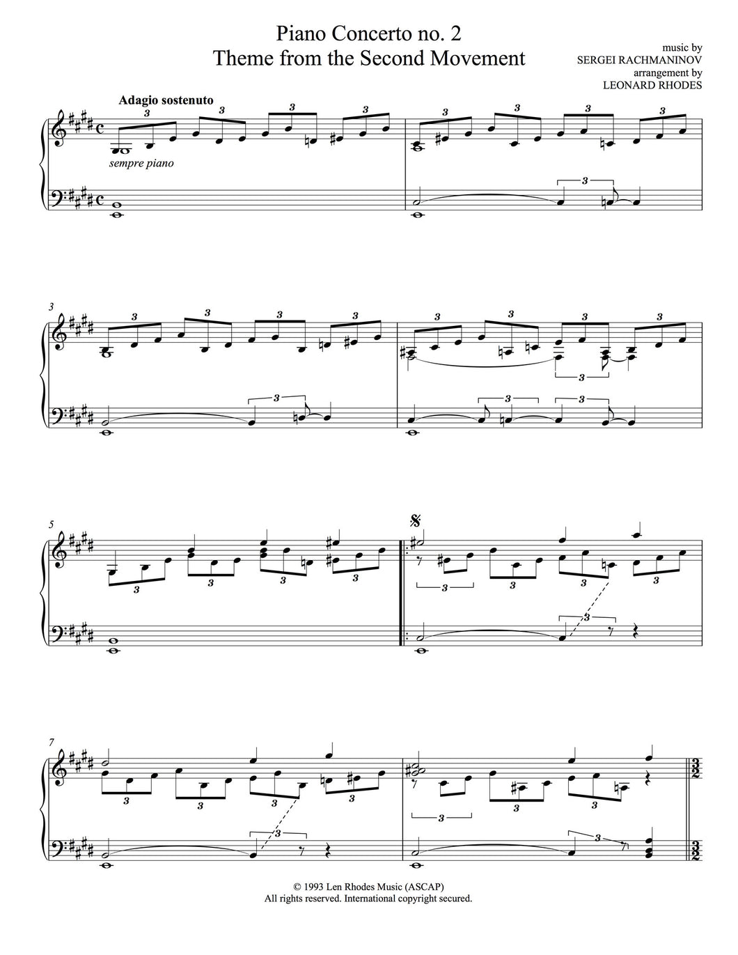 Piano Concerto no. 2, Rachmaninoff - Piano