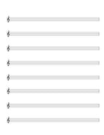 Manuscript paper - Treble clef