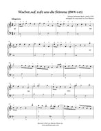 Wachet Auf “Sleepers Wake”, Bach - easy Piano or Organ
