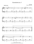 Gnossiennes no. I, Erik Satie - easy Piano