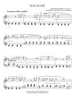 Vocalise, Rachmaninoff - easy Piano