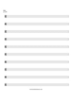 Manuscript paper - Alto clef