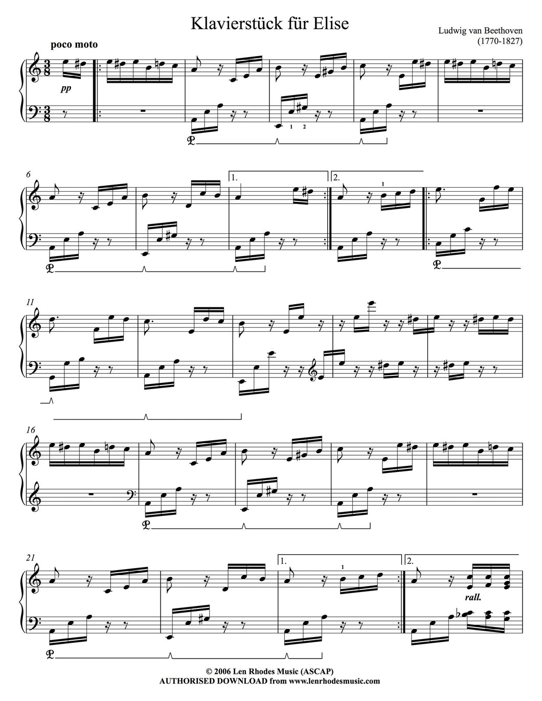 fur Elise, Beethoven - Piano